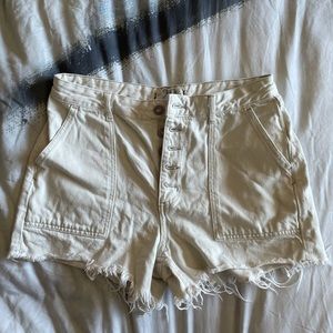 Free People High Waisted Shorts with Buckle